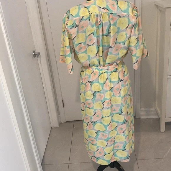 VINTAGE Mister Leonard 1980/81 Floral Pastel SKIRT SET See Size Below - Picture 6 of 17